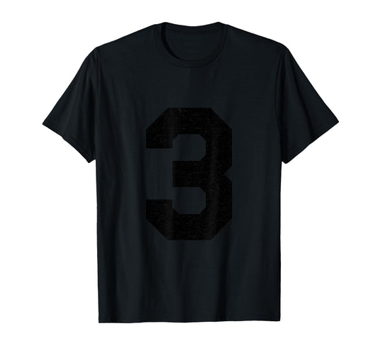 #3 Jersey Uniform Varsity Sports Number, 3rd Place T-Shirt