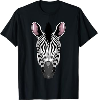 Funny Zebra Print Designs For Men Women Stripe Equine Safari T-Shirt