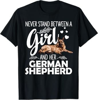 Funny German Shepherd Art For Girls Women Pet Dog Lovers T-Shirt