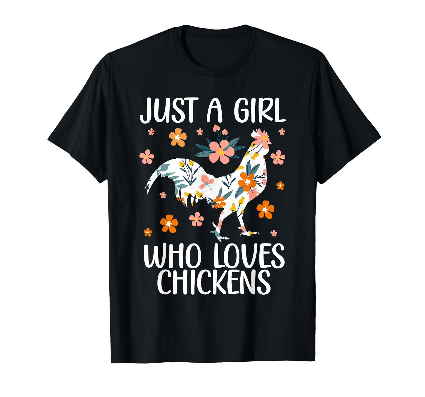 Funny Chicken Art For Girls Women Chick Flock Chicken Farmer T-Shirt