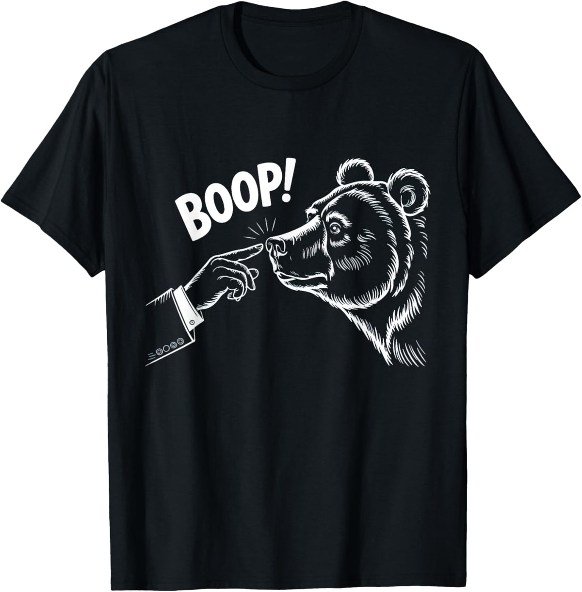 Bear Boop National Park Humor Boop Bear Nose T-Shirt
