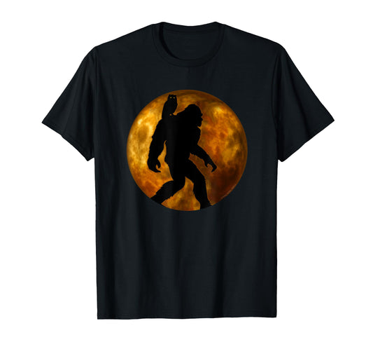 Cool Bigfoot Lovers Design with Full Moon - Bigfoot T-Shirt