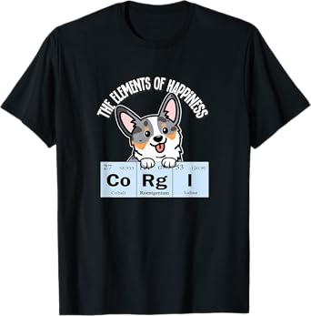 Elements of Happiness Blue Merle Corgi Lover T-Shirt