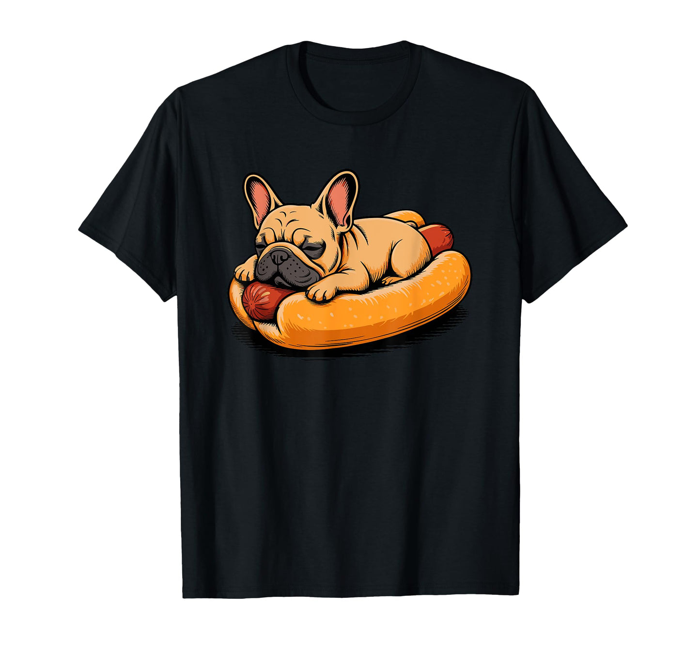 French Bulldog Hotdog Bun Frenchie Bulldogs T-Shirt