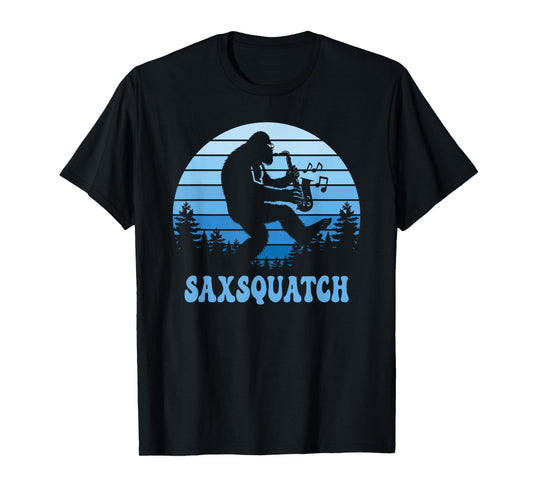 Saxsquatch Bigfoot Sasquatch Saxophonists Saxophone Lover T-Shirt