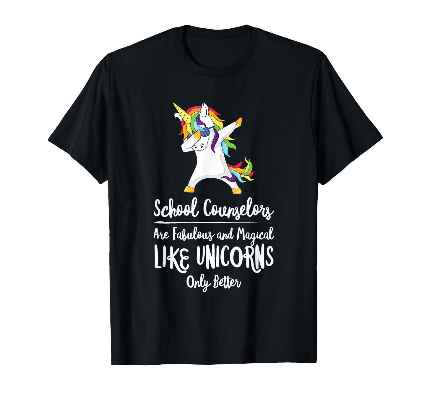 School Counselor Unicorn Teacher Therapist Counseling Advise T-Shirt