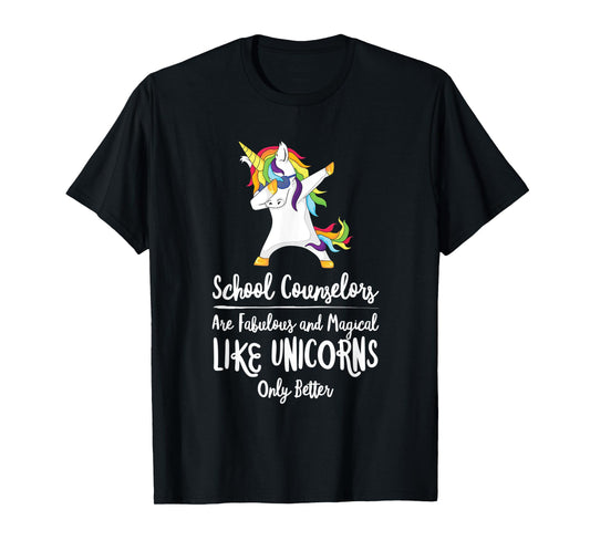 School Counselor Unicorn Teacher Therapist Counseling Advise T-Shirt