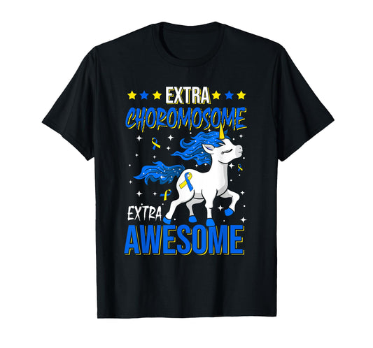 T21 Extra Chromosome Extra Awesome Down Syndrome Awareness T-Shirt
