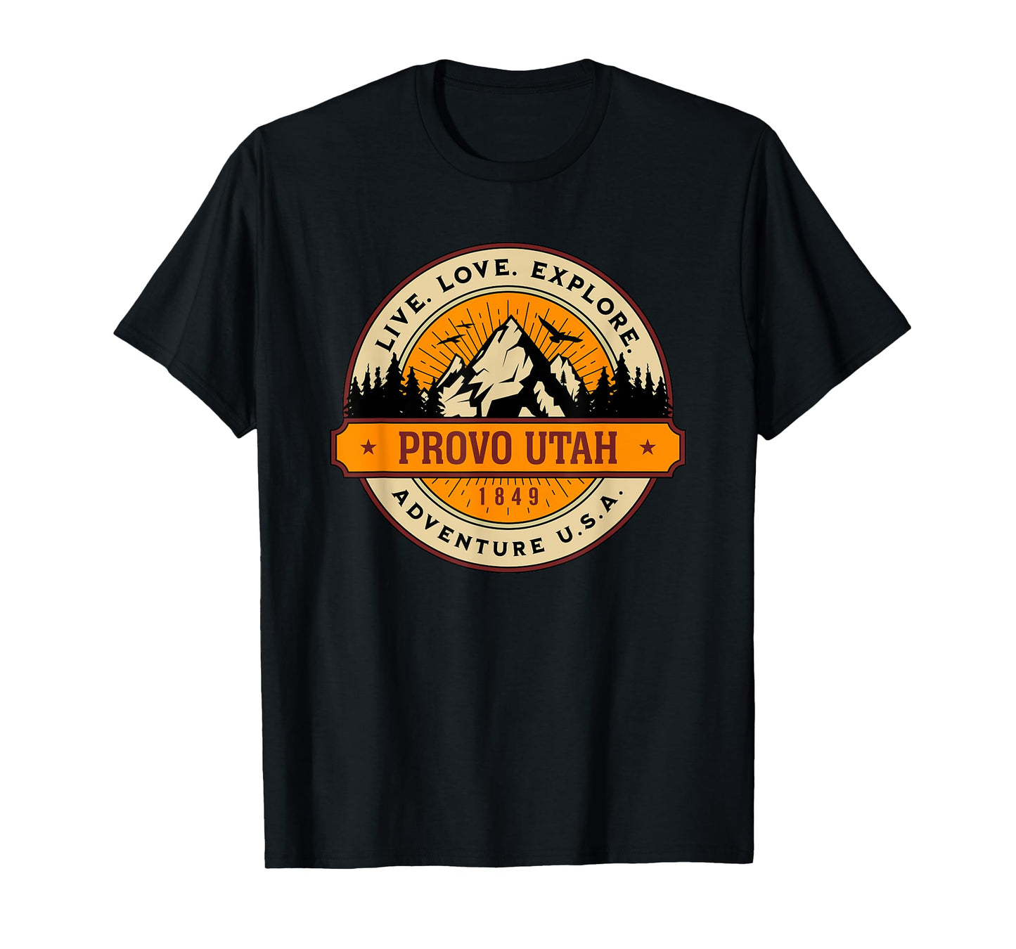 Provo Utah Adventure USA Vintage Style Design T-Shirt
