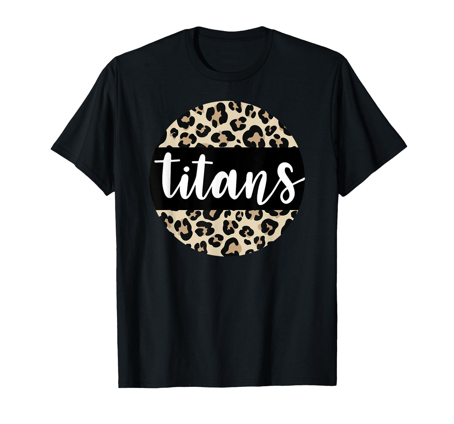 Leopard Print Titans Team Mascot School Spirit Game Night T-Shirt