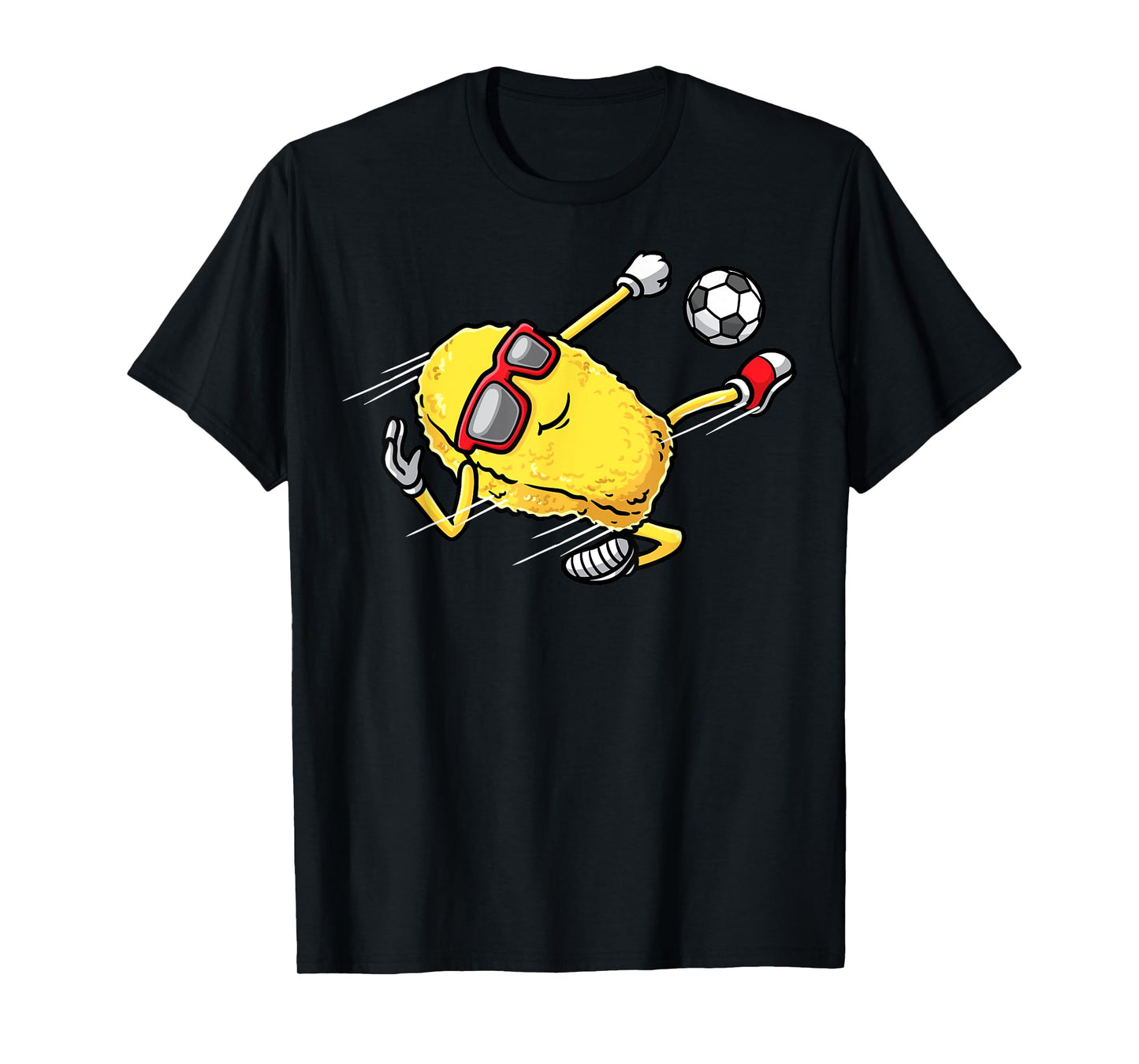 Soccer Player Chicken Nugget Playing Soccer Girls Boys T-Shirt