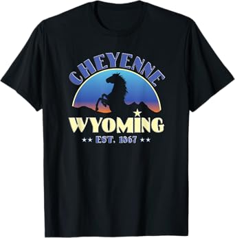 Cheyenne Wyoming WY Wild Horse T-Shirt