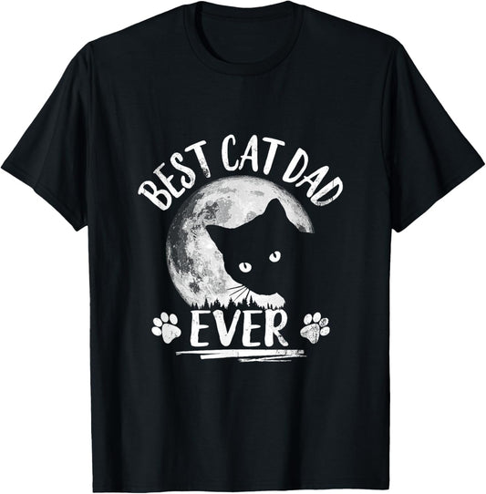 Black Cat Shirt: Best Cat Dad Ever Funny Cat Daddy T-Shirt