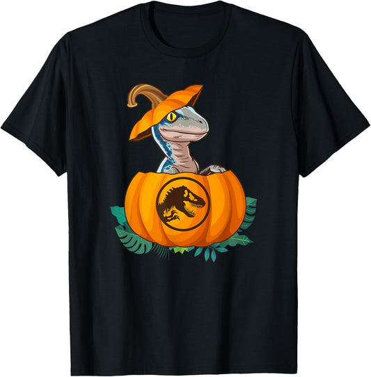 Jurassic World Halloween Dinosaur Pumpkin Logo T-Shirt