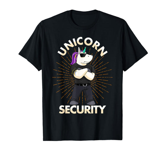 Unicorn Security Birthday Mens Boys Dad Gift T-Shirt