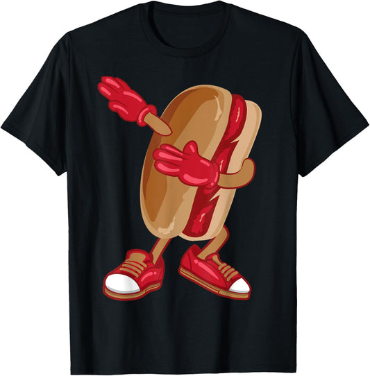 Funny Hot Dog Design For Kids Boys Girls Hotdog Gag Hot Dog T-Shirt