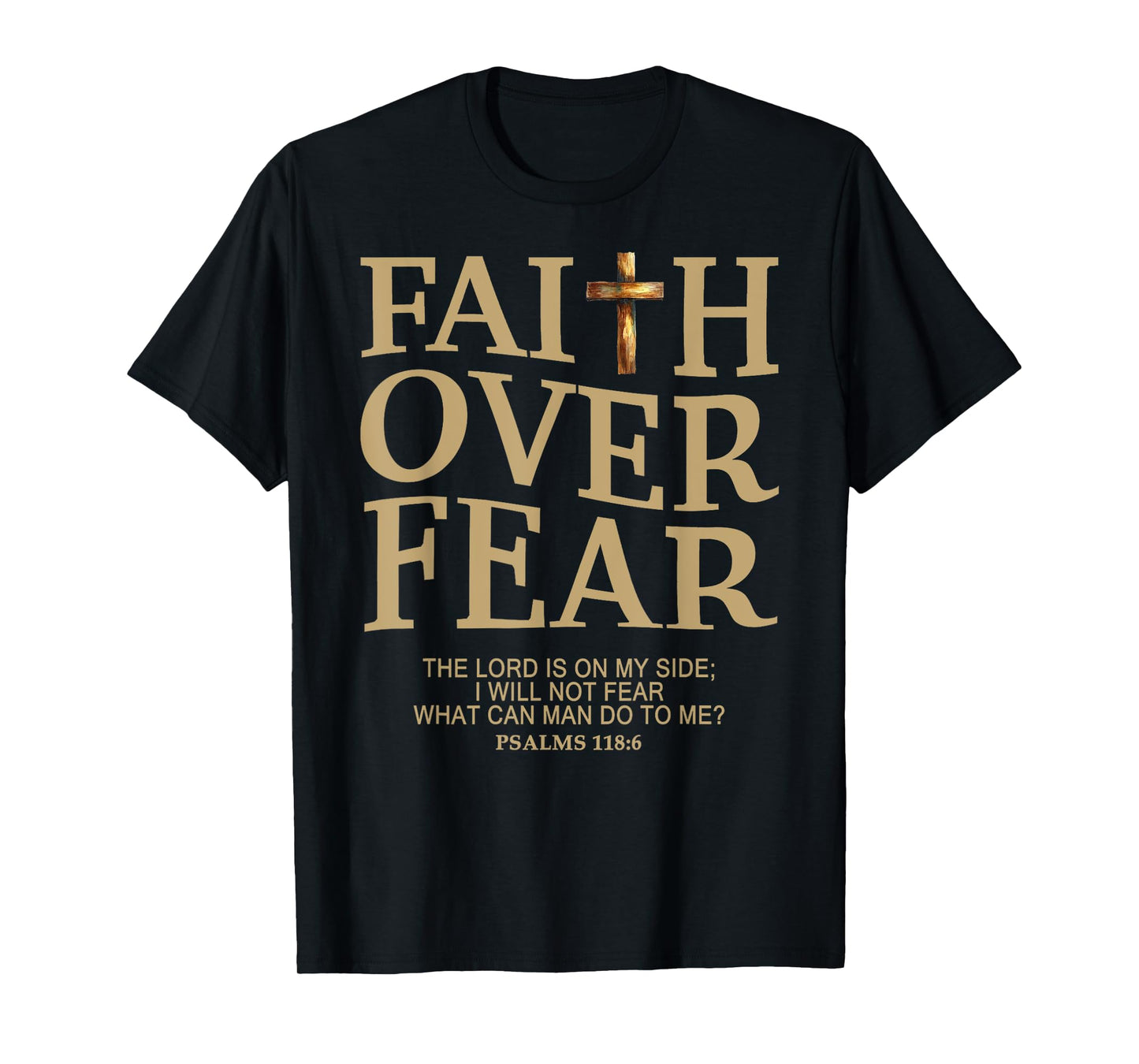 Faith Over Fear Shirt for Women Men with Inspirational Quote T-Shirt