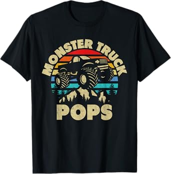 Monster Truck Pops Matching Family Monster Truck Grandpa T-Shirt