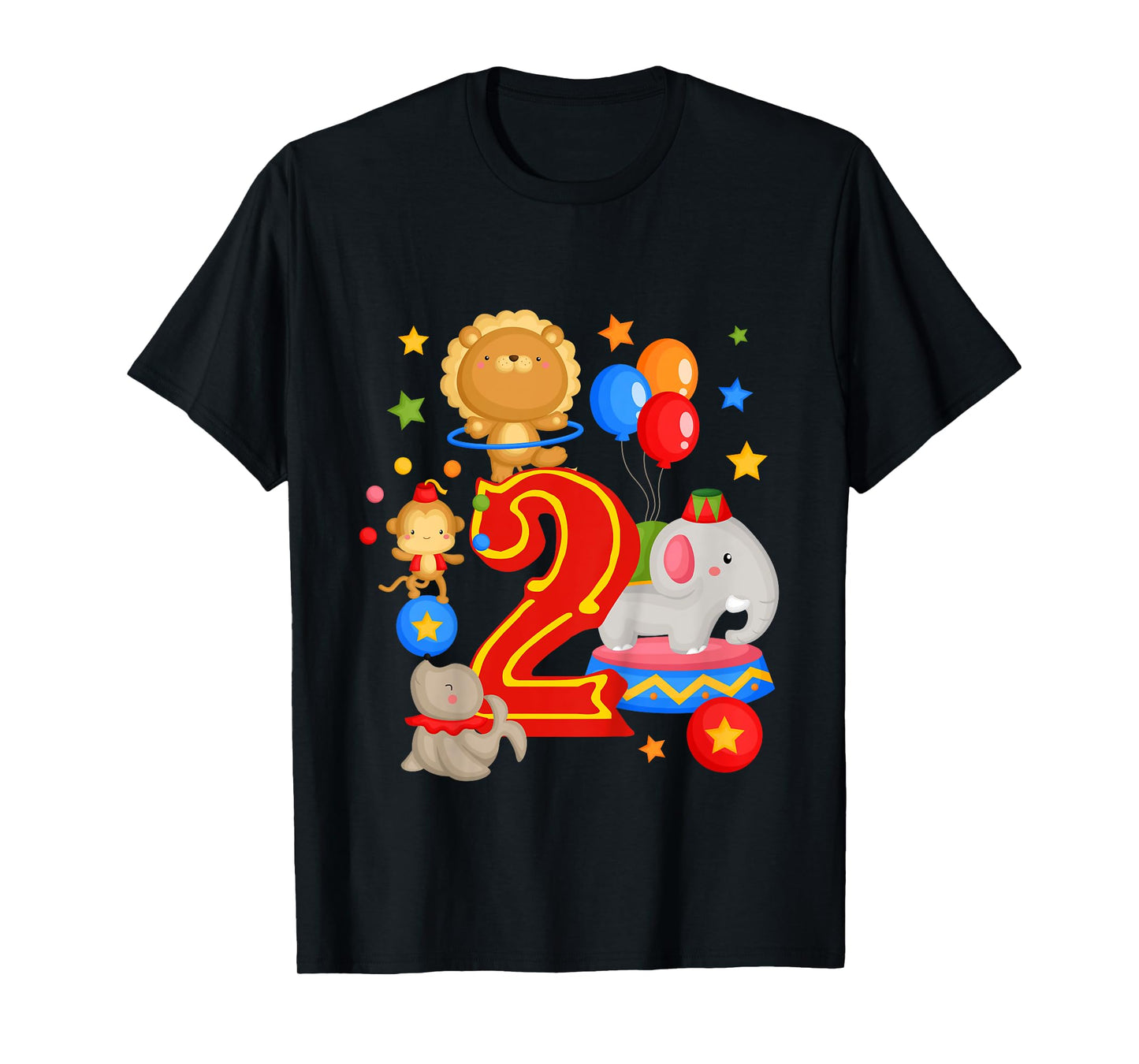 Circus Birthday 2nd Birthday Carnival 2 Years Old T-Shirt