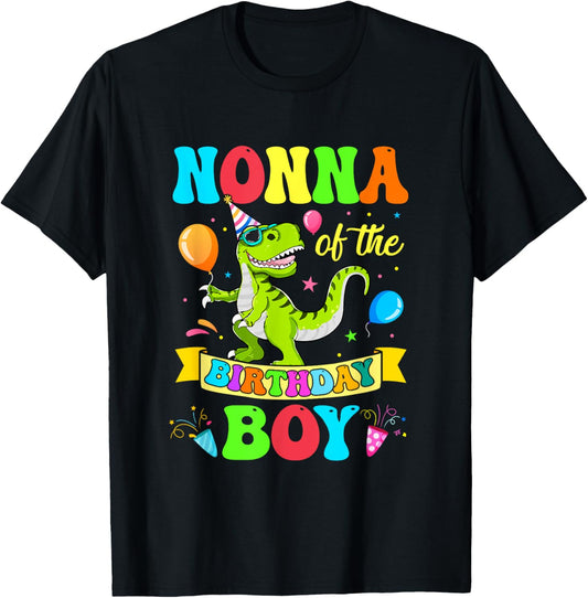 Nonna Of The Birthday Boy T-Rex Dinosaur Birthday Party T-Shirt