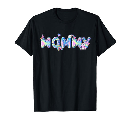 Mommy Birthday Squad Matching Unicorn Family Party T-Shirt