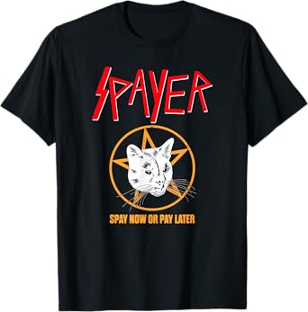 Vintage Rock Spayer Cat Kitten Pun Mom Dad Gift Shirt Men Women Girls Kids T-Shirt