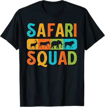 Safari Squad African Animal Lover Family Vacation Trip T-Shirt