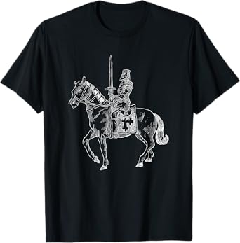 Medieval Knight On Horse Shirt T-Shirt