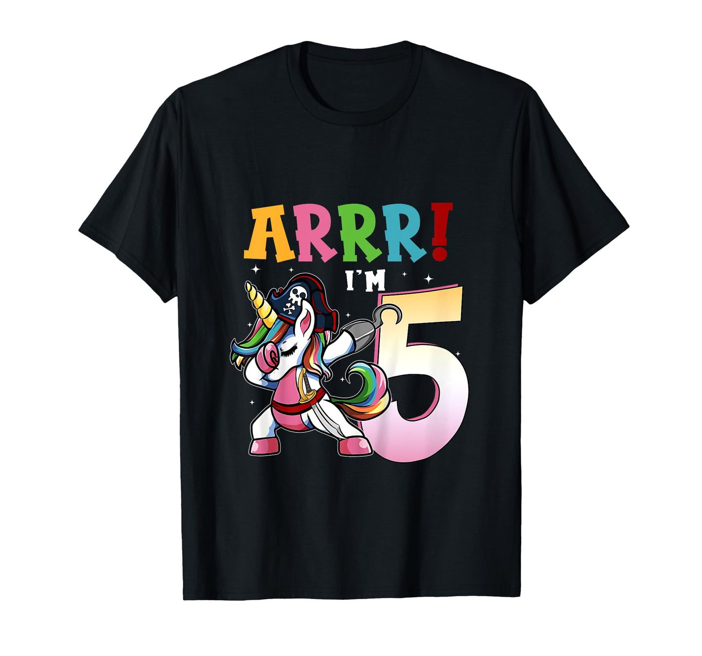 ARR I'M 5 Birthday Pirate Tees I 5th Birthday Unicorn Dance T-Shirt