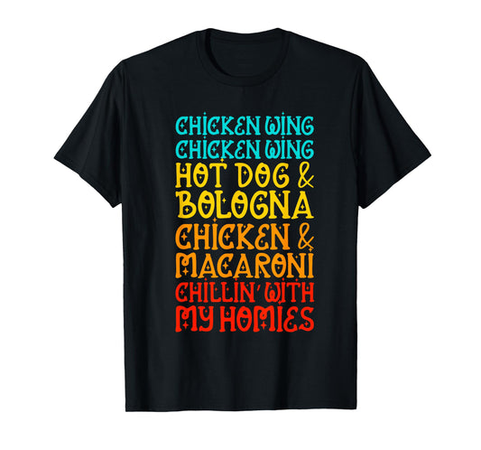 Chicken Wing Chicken Wing Hot Dog and Bologna Shirt Funny T-Shirt for Men Women Kids