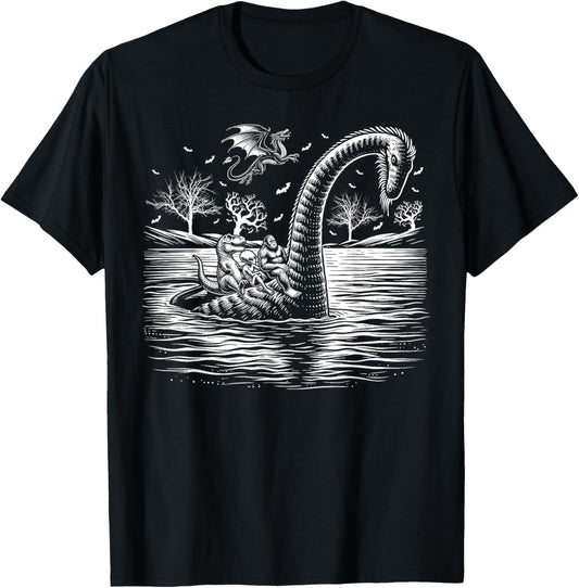bigfoot Loch Ness monster alien Halloween men women kids T-Shirt