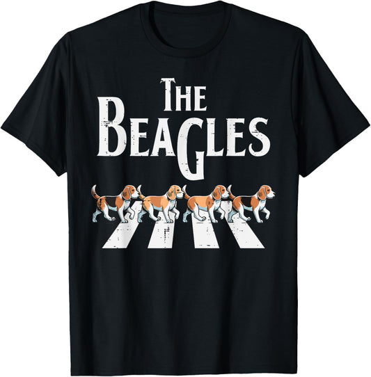 The Beagles Dogs Crossing Funny Saying Parody Men Women Kids T-Shirt