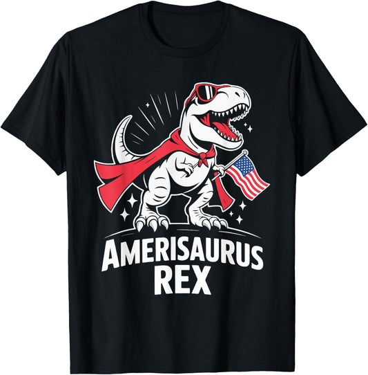 Amerisaurus Rex 4th Of July Patriotic American T-Shirt