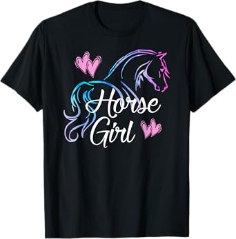 HORSE GIRL Love Horses Riding Rider Kids Women Gift T-Shirt