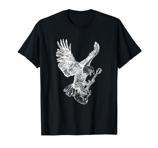 SEEMBO Eagle Playing Guitar Guitarist Musician Music Band T-Shirt
