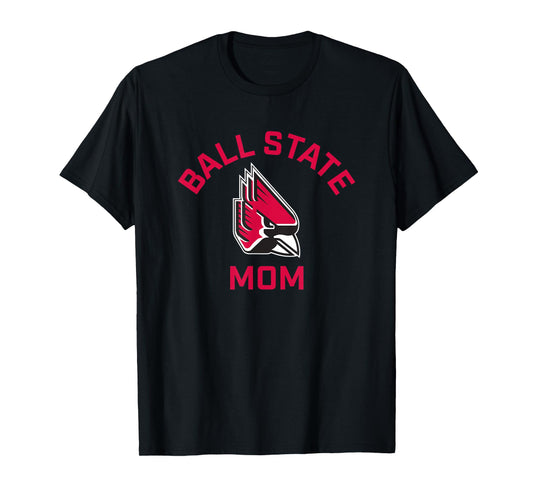 Ball State University Cardinals Arched Mom T-Shirt