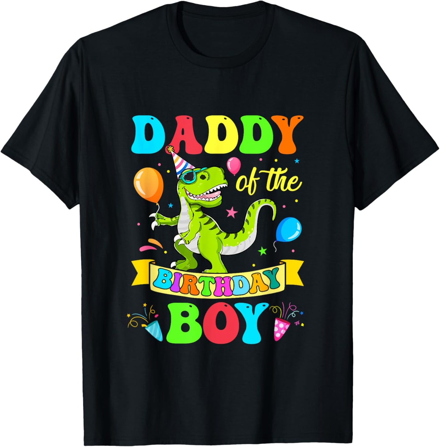 Love Family Matching Daddy Of The Birthday Boy T-Rex Dinosaur Birthday Party T-Shirt