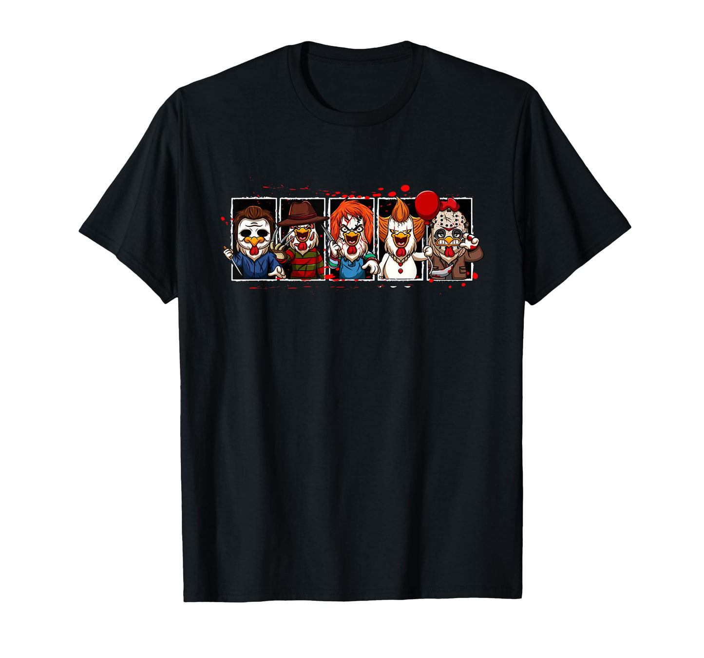 My Little Horror Crew - Halloween Horror Movies Chicken T-Shirt