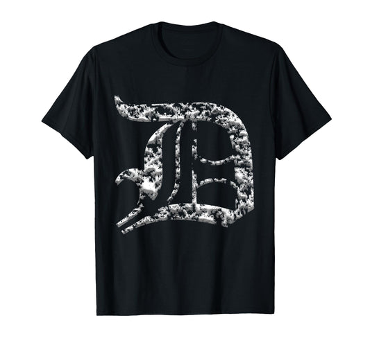 Distressed 3D Old English D for Detroit T-Shirt T-Shirt