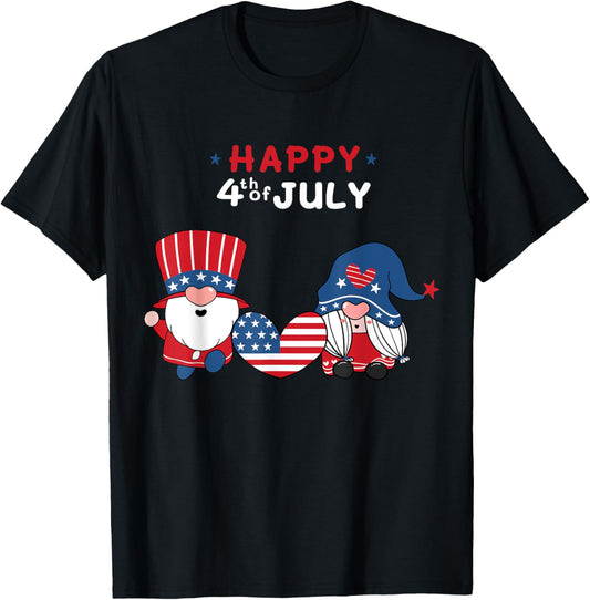 Happy 4th of July USA Two Gnomes T-Shirt