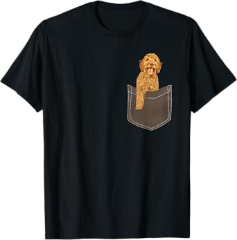Cute in Pocket Labradoodle Shirt - Men Women Kids Dog Lover T-Shirt