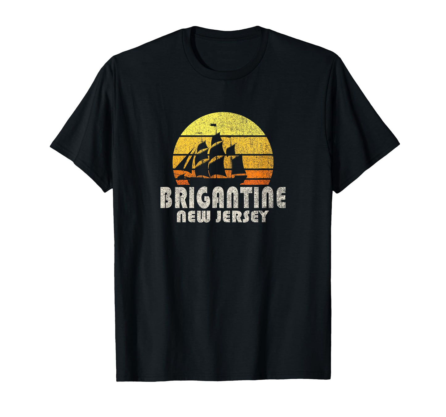 Retro Brigantine NJ Beach Vacation T-Shirt Men Women Kids T-Shirt