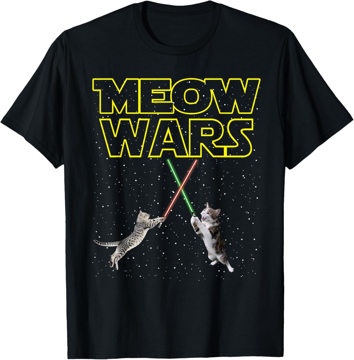 Meow Wars Cat Shirt Funny Gifts For Cats Lovers T-Shirt