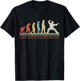 Funny Tai Chi Evolution Chinese Martial Arts Retro Vintage T-Shirt