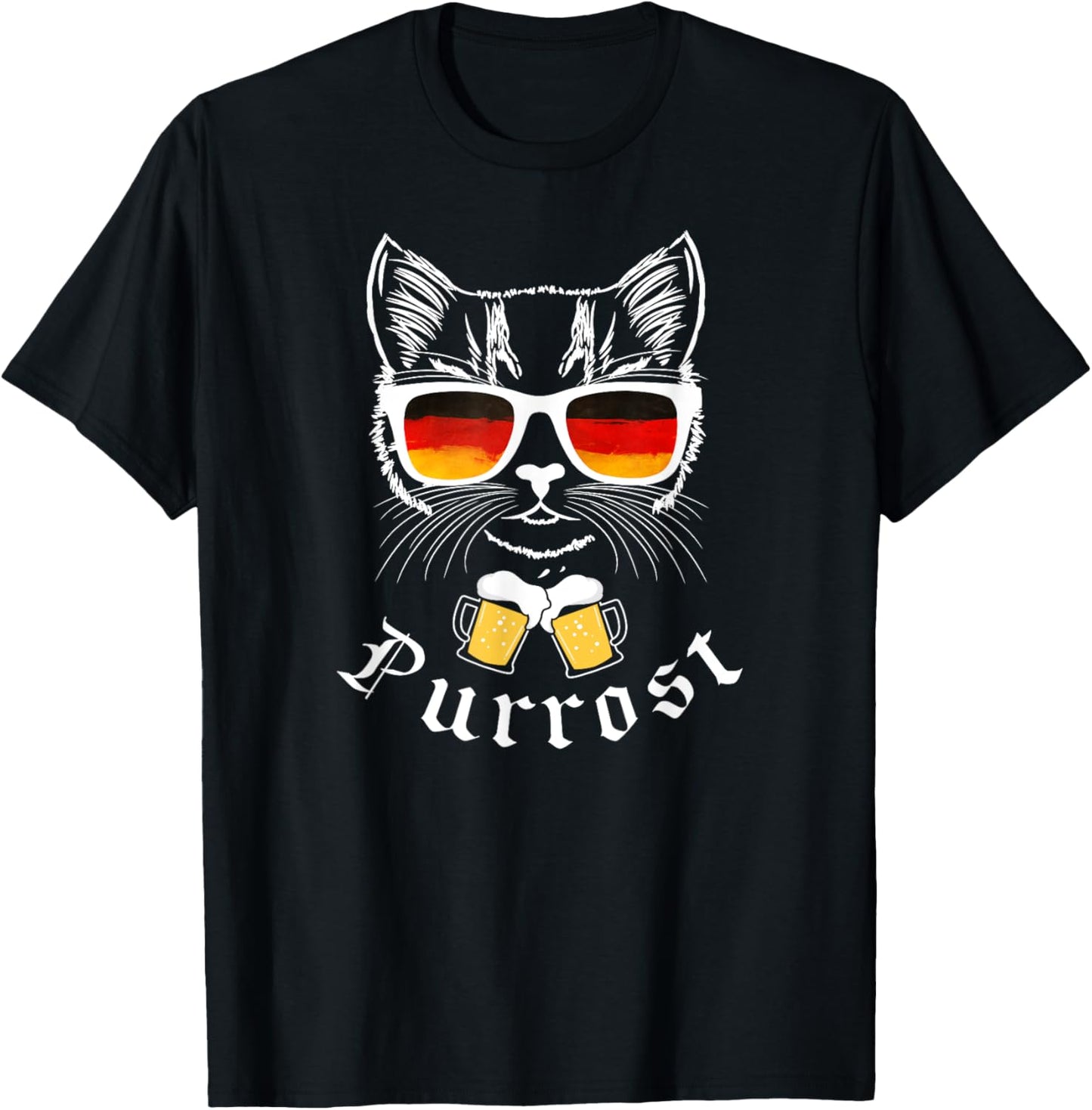 Oktoberfest Funny Prost Pun Purrost Cat T-Shirt