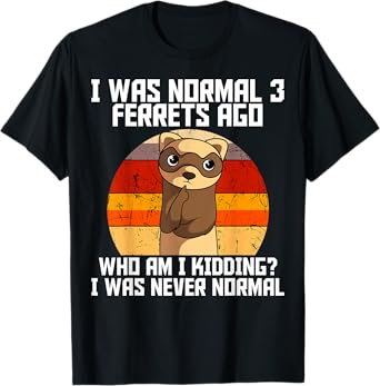 Ferret Retro Vintage Animal Lover T-Shirt