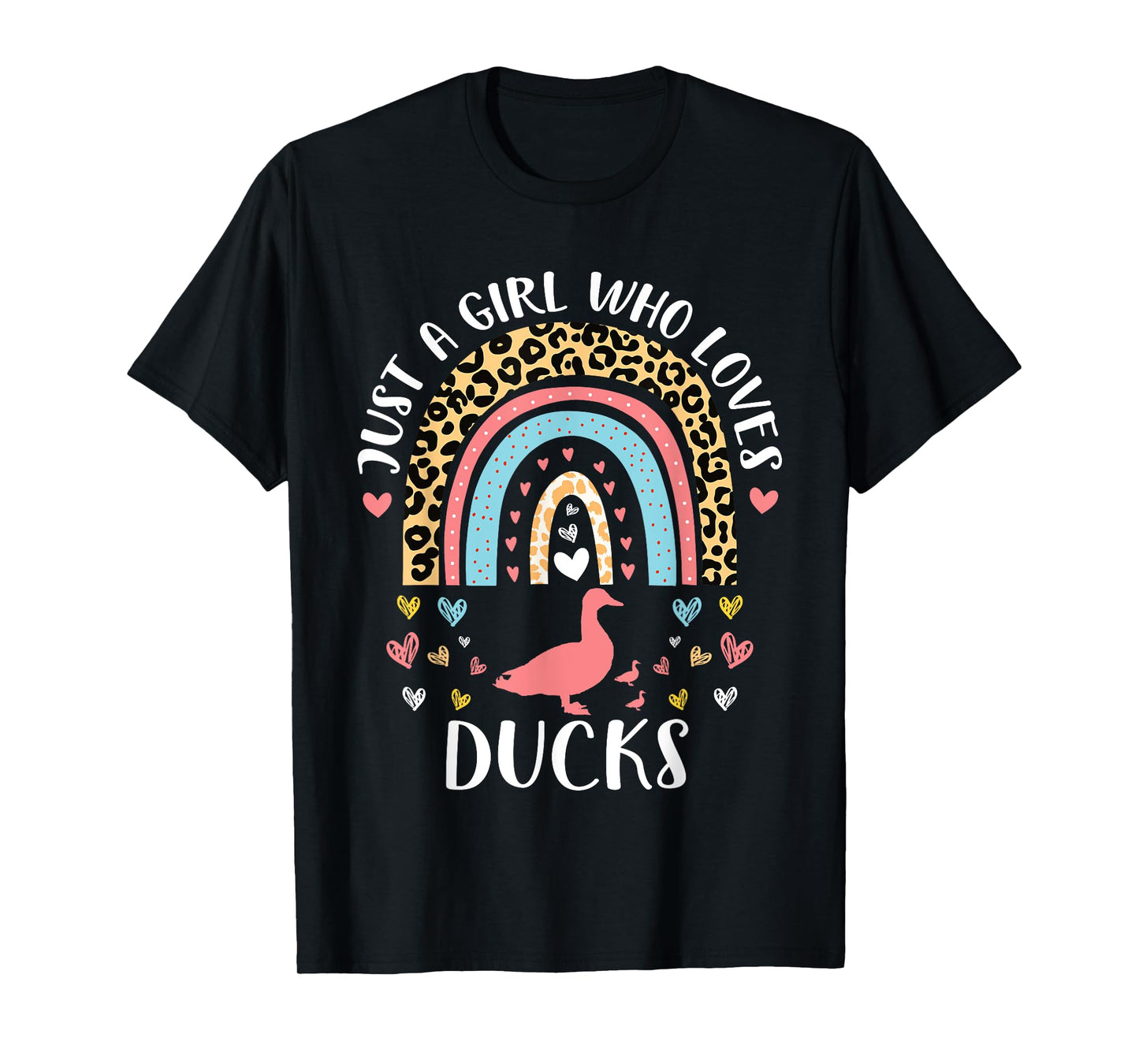 I'm Just A Girl Who Loves Ducks Heart Funny Duck Lover T-Shirt
