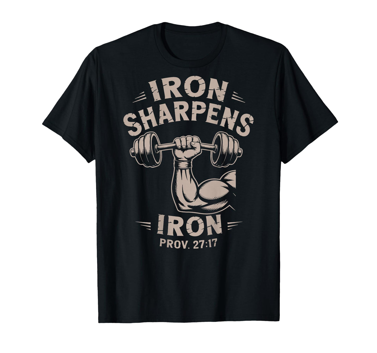 Iron Sharpens Iron Youth Christian Workout Gym Weightlifting T-Shirt