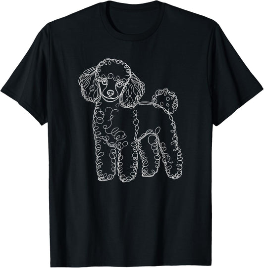 Line Art Toy Poodle Dog Toy Poodles T-Shirt