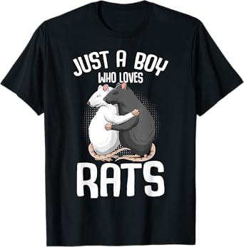 Just A Boy Who Loves Rats Kids Boys Rat Lover T-Shirt